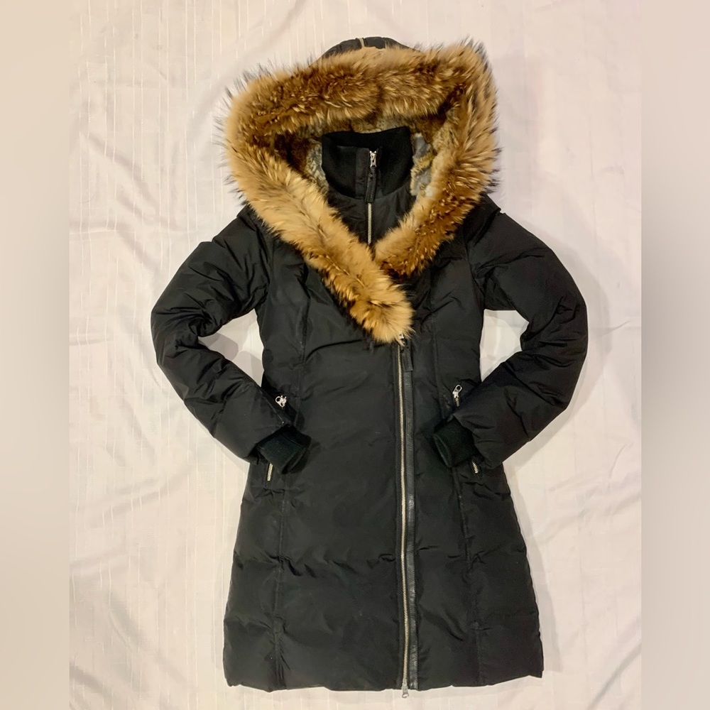 Mackage TRISH Powder coat with natural fur -
Size XS